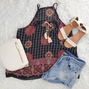 Boho Black Top